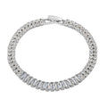 Simulated Diamond Bracelet in Silvertone (7.00 In) 4.75 ctw - Sticky add to cart bar