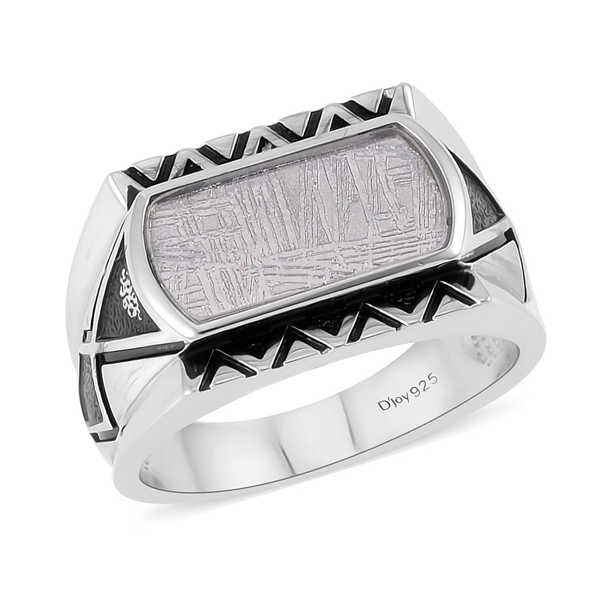Marvelous Meteorite Classic Men's Ring in Sterling Silver