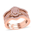 Natural Pink Diamond I3 Ring in Vermeil Rose Gold Over Sterling Silver (Size 10.0) 0.50 ctw - Sticky add to cart bar