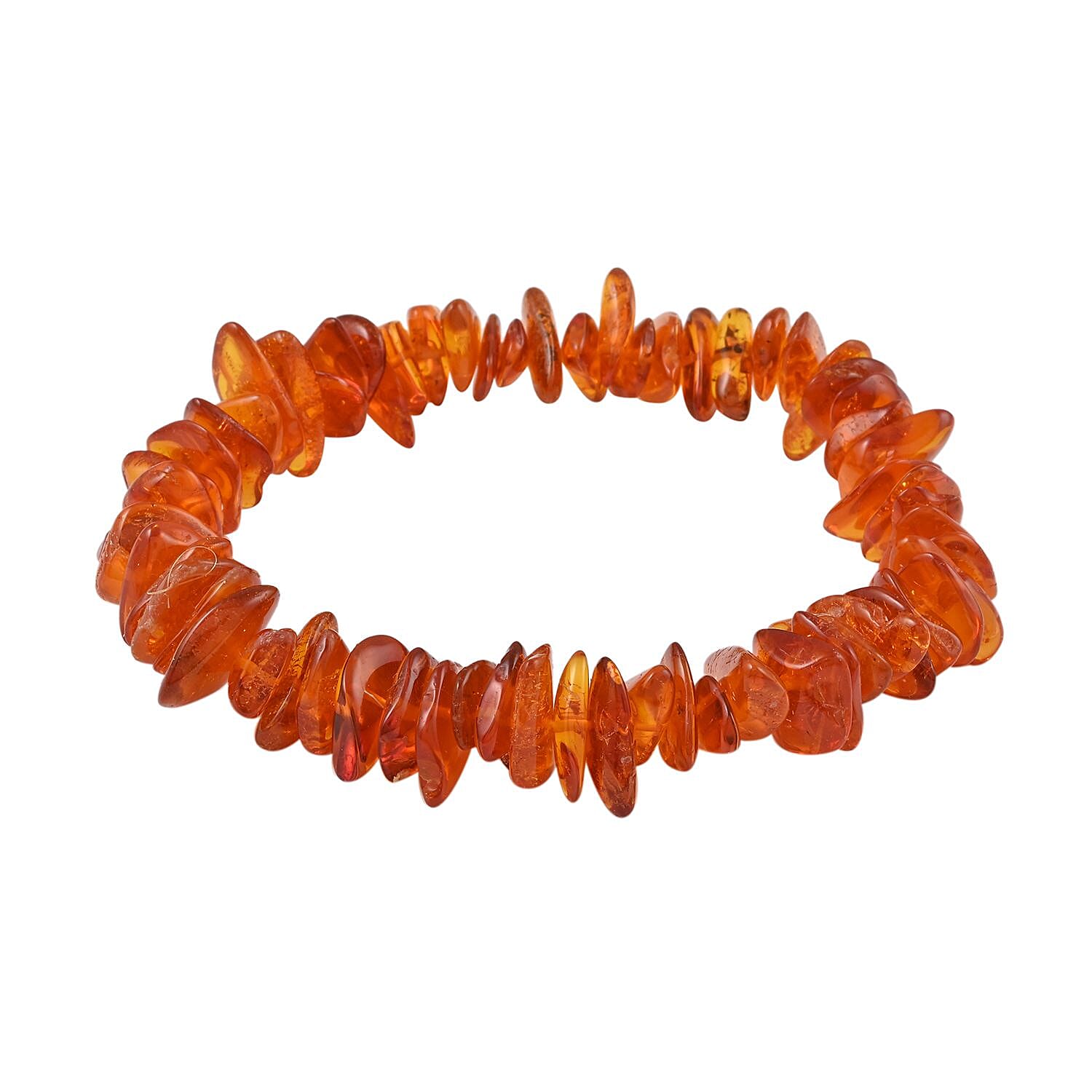 Baltic Amber Chips Stretch Bracelet