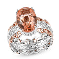 Karis Morganique Quartz (Triplet) Ring in 18K Rose Gold Plated and Platinum Bond 6.15 ctw - Sticky add to cart bar