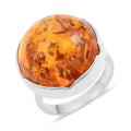 Baltic Amber Bold Ring in Sterling Silver - Sticky add to cart bar