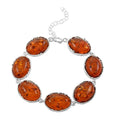 Baltic Amber Station Bracelet in Sterling Silver - Sticky add to cart bar