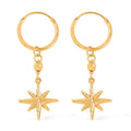 24K Yellow Gold Electroform Dangle Earrings 2.50 Grams - Sticky add to cart bar