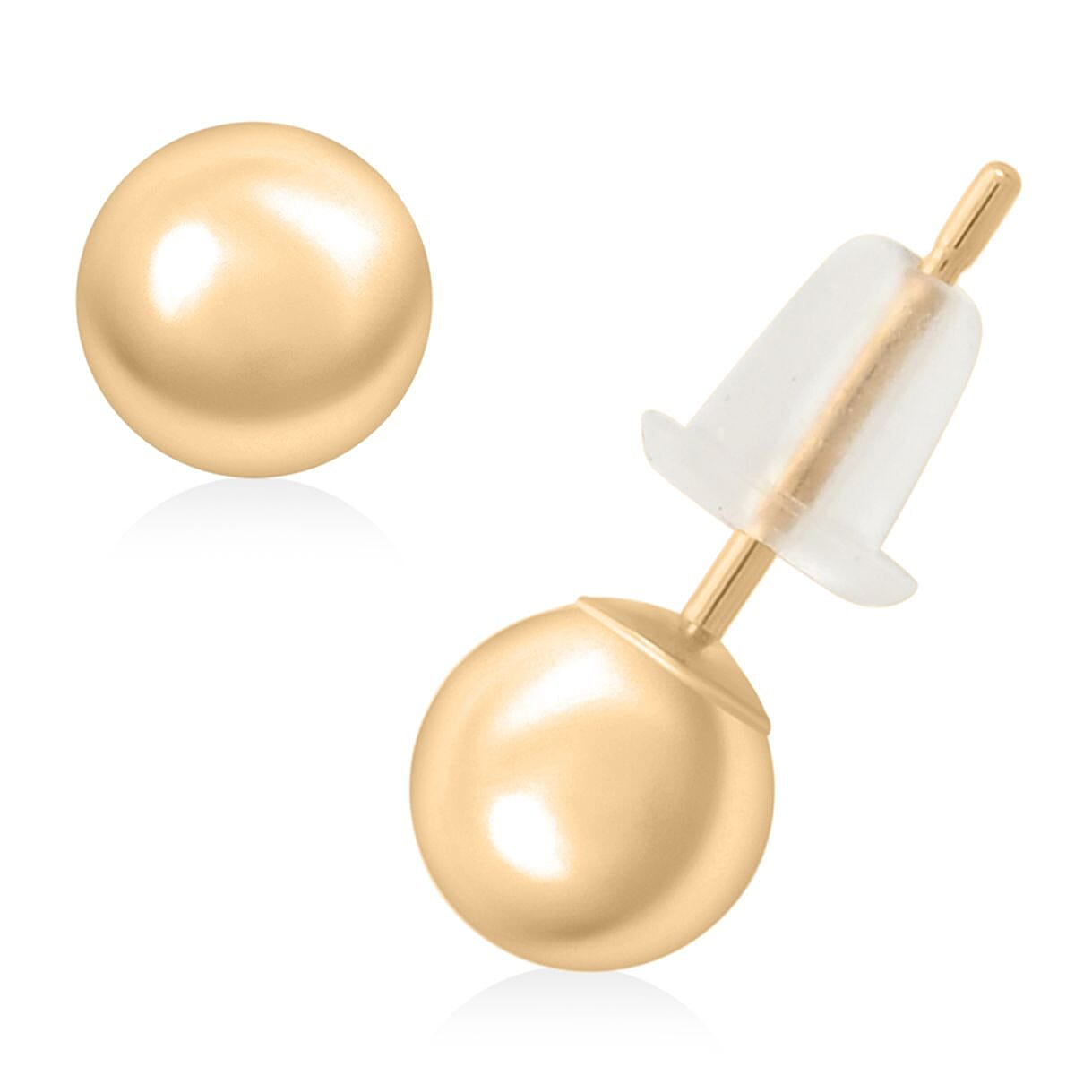 10K Yellow Gold 5mm Ball Stud Earrings