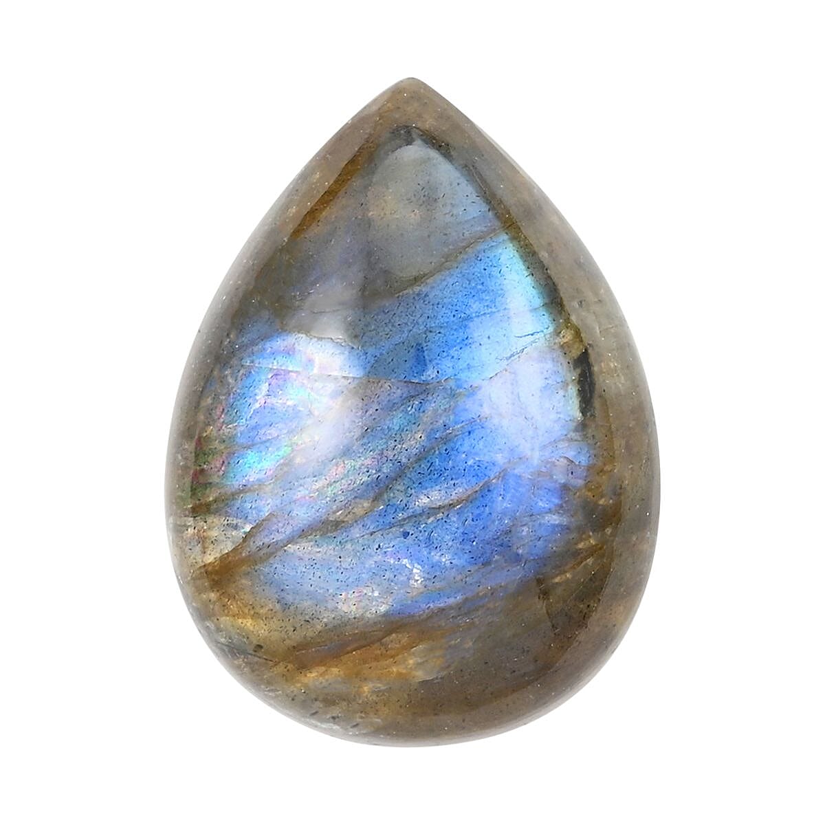 AAA Malagasy Labradorite (Pear 20x15 mm) 12.00 ctw Loose Gemstone