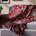 Blooming Flower Printed Flannel Single Layer Blanket 100% polyester (59.05"x78.74") - Sticky add to cart bar