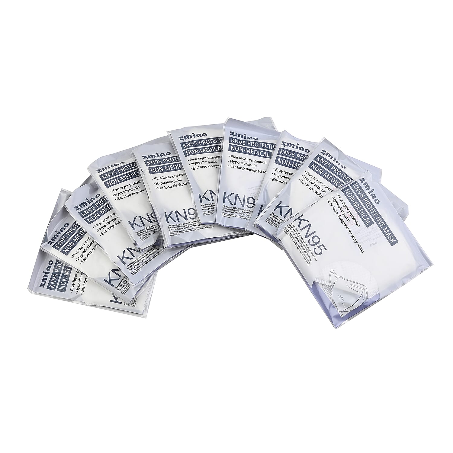 Set of 20 Individually Wrapped KN95 Five Layer Masks (Non Returnable)