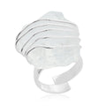 Made in Brazil Crystal Zig Zag Ring in Silvertone - Sticky add to cart bar
