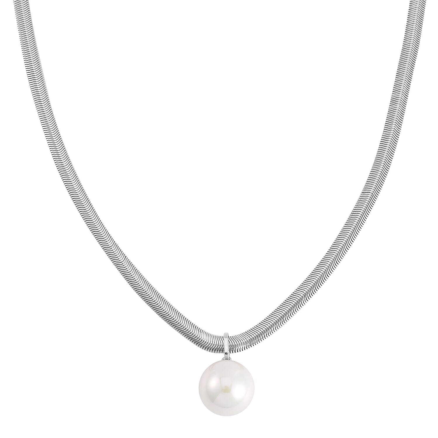 White Shell Pearl Necklace 20-22 Inches