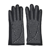 Black 70% Cashmere Wool and 30% Polyster Gloves with Touch Screen Function (9.05"x3.93")