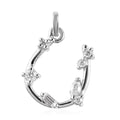 Moissanite (Mrq 4x2) Charm in Platinum Over Sterling Silver 0.20 ctw - Sticky add to cart bar