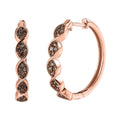 Diamond Twisted Hoop Earrings in Sterling Silver - Sticky add to cart bar