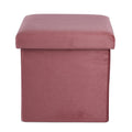 Pink Velvet Outer and Woven Inner Folding Ottoman - Sticky add to cart bar