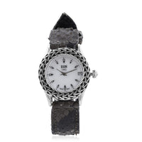 EON 1962 Swiss Movement Watch with Black and Grey Python Leather Band