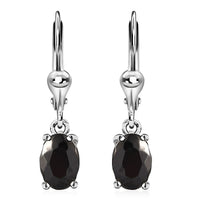 Shungite Lever Back Earrings in Sterling Silver 0.90 ctw