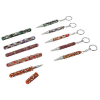 Set of 10 Multi Color Beaded Pen and Keychain