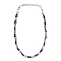 Matrix Silver Shungite Necklace 18 Inches in Platinum Over Copper 27.15 ctw