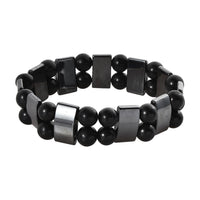 Hematite and Shungite Stretch Bracelet 222.00 ctw