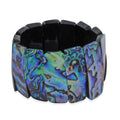 Handcrafted Abalone Shell with Resin Bangle Bracelet (7.50 in) - Sticky add to cart bar
