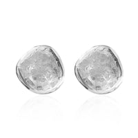 Polki Diamond Soft Cushion Solitaire Stud Earrings in Platinum Over Sterling Silver