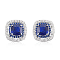 Lab Created Spinel, Simulated White and Blue Diamond 2.55 ctw Earrings in Silvertone - Sticky add to cart bar