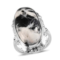 Artisan Crafted White Buffalo Ring in Sterling Silver 15.15 ctw - Sticky add to cart bar
