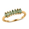Ethiopian Emerald 7 Stone Ring in Vermeil Yellow Gold Over Sterling Silver 0.65 ctw - Sticky add to cart bar