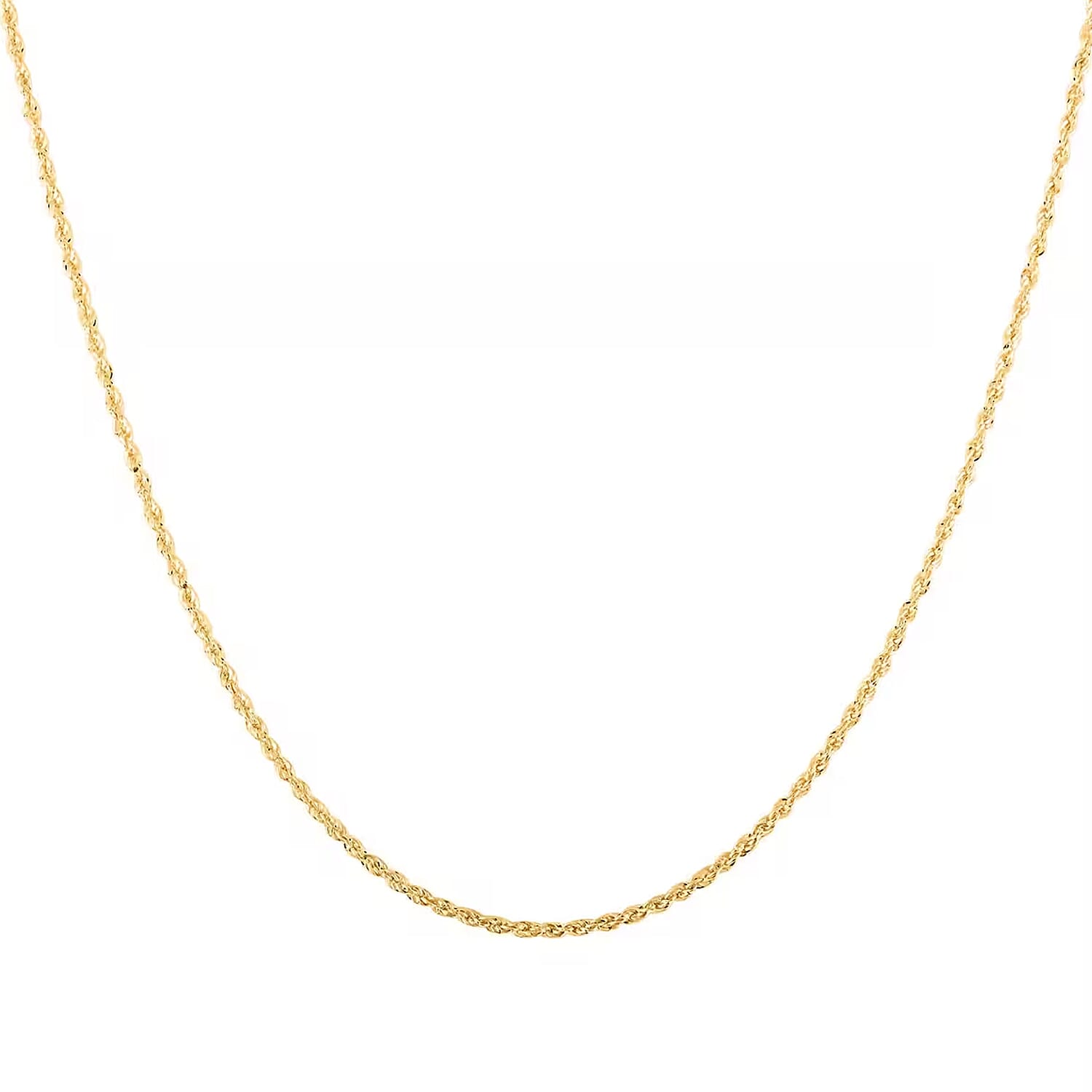 1.5mm Rope Chain Necklace in 14K Yellow Gold 1.70 Grams 24 Inches