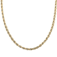 10K Yellow Gold 6mm Rope Chain Necklace 22 Inches 11 Grams