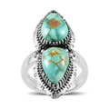 Artisan Crafted Royston Turquoise Ring in Sterling Silver 6.35 ctw - Sticky add to cart bar