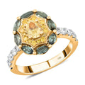 Ankur Treasure Chest Modani 18K Yellow Gold Natural Yellow and White Diamond, Narsipatnam Alexandrite Ring 5.15 Grams 1.40 ctw (Del. in 7-10 Days) - Sticky add to cart bar