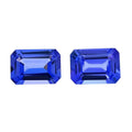 Certified & Appraised AAAA Tanzanite Set of 2 (Oct 7x5 mm) 2.00 ctw, Loose Gemstones, Gemstone For Jewelry, Jewelry Stones - Sticky add to cart bar