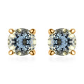 Mangoro Aquamarine Solitaire Stud Earrings in Vermeil Yellow Gold Over Sterling Silver 0.90 ctw - Sticky add to cart bar