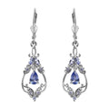 Tanzanite Lever Back Earrings in Platinum Over Sterling Silver 1.25 ctw - Sticky add to cart bar