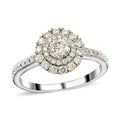 Modani 14K White Gold G-H I2 Diamond Halo Ring 1.10 ctw (Del. in 10-12 Days) - Sticky add to cart bar