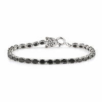 Elite Shungite, Natural Thai Black Spinel Tennis Bracelet in Platinum Over Sterling Silver (9.45 g) 6.20 ctw