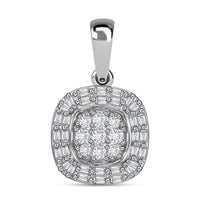Doorbuster Diamond Pendant in Platinum Over Sterling Silver 0.30 ctw
