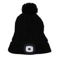 HOMESMART Rechargeable Waterproof LED Beanie Hat with Sherpa Lining and Faux Fur Baubbles - Blue (7.87"x11.02") - Sticky add to cart bar