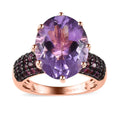 Doorbuster Premium Rose De France Amethyst, Orissa Rhodolite Garnet Ring in Vermeil RG Over Sterling Silver (Size 10.0) 9.75 ctw - Sticky add to cart bar
