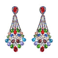 Multi Color Austrian Crystal Earrings in Silvertone - Sticky add to cart bar