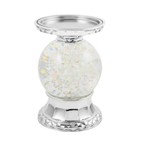 Closeout Snowflake Water Globe Candle Holder, Decorative Glass Candle Holder, Home Decor