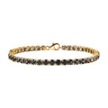 Natural Parti Sapphire Tennis Bracelet in Vermeil Yellow Gold Over Sterling Silver (8.00 In) 18.90 ctw - Sticky add to cart bar