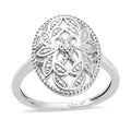 White Diamond Accent Ring in Platinum Over Sterling Silver (Size 10.0) - Sticky add to cart bar