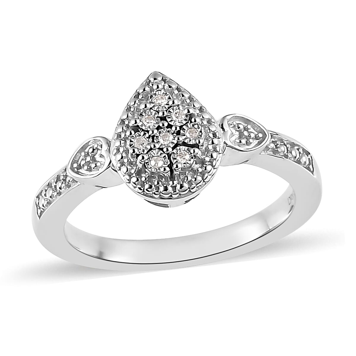 Diamond Accent Ring in Platinum Over Sterling Silver