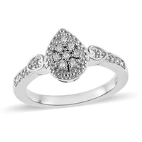 Diamond Accent Ring in Platinum Over Sterling Silver