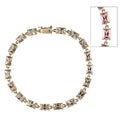 Doorbuster Luxoro 10K Yellow Gold AAA Turkizite Link Bracelet (6.50 In) 10.65 ctw - Sticky add to cart bar