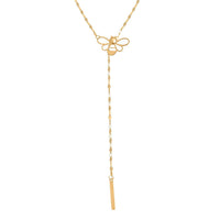 Italian 10K Yellow Gold Slider Bee Necklace (28 Inches) (1.25 g)