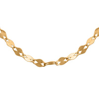 Italian 10K Yellow Gold Petali Pendant Chain Necklace with Magnetic Clasp, 18 Inch Necklace, Gold Jewelry, Birthday Anniversary Wedding Gift 0.85 Grams