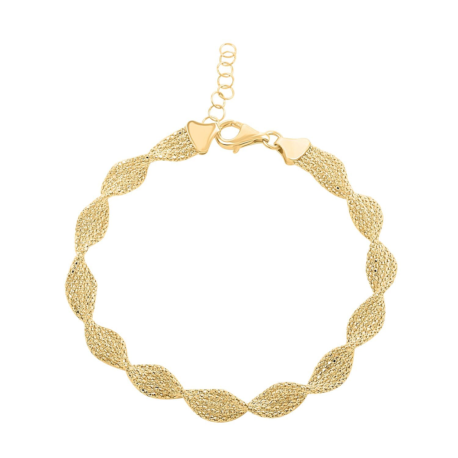 Spirali Italian 14K Yellow Gold Bracelet (7.0-8.0In) 5.62 Grams